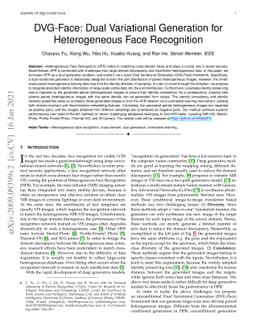 DVG-Face: Dual Variational Generation for Heterogeneous Face Recognition
