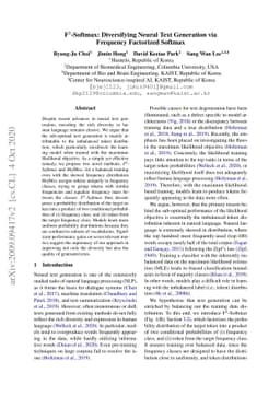 F^2-Softmax: Diversifying Neural Text Generation via Frequency
  Factorized Softmax