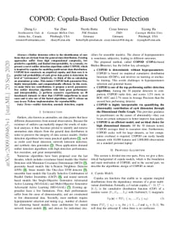 COPOD: Copula-Based Outlier Detection
