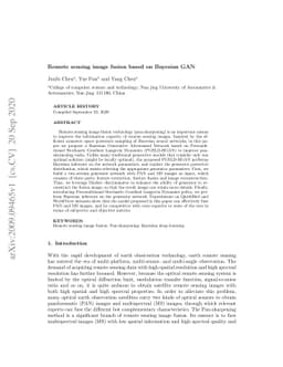 Remote sensing image fusion based on Bayesian GAN