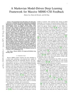 A Markovian Model-Driven Deep Learning Framework for Massive MIMO CSI
  Feedback