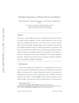 Resilient Composition of Drone Services for Delivery