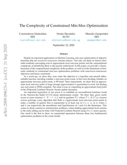 The Complexity of Constrained Min-Max Optimization