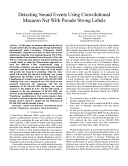 Detecting Sound Events Using Convolutional Macaron Net With Pseudo
  Strong Labels