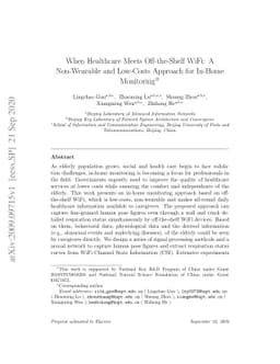 When Healthcare Meets Off-the-Shelf WiFi: A Non-Wearable and Low-Costs
  Approach for In-Home Monitoring