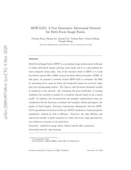 MFIF-GAN: A New Generative Adversarial Network for Multi-Focus Image
  Fusion