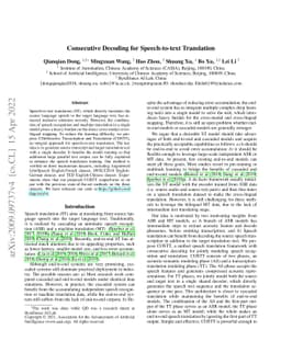 Consecutive Decoding for Speech-to-text Translation