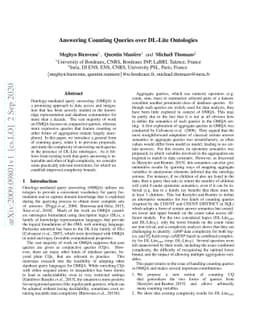 Answering Counting Queries over DL-Lite Ontologies