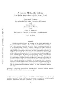 A Particle Method for Solving Fredholm Equations of the First Kind