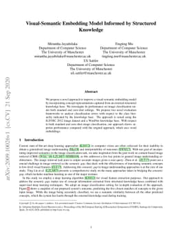 Visual-Semantic Embedding Model Informed by Structured Knowledge