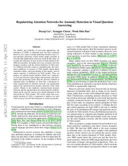 Regularizing Attention Networks for Anomaly Detection in Visual Question
  Answering