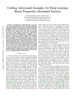 Crafting Adversarial Examples for Deep Learning Based Prognostics
  (Extended Version)