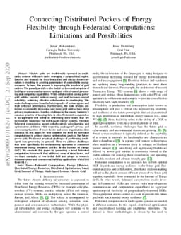 Connecting Distributed Pockets of EnergyFlexibility through Federated
  Computations:Limitations and Possibilities