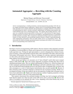 Automated Aggregator -- Rewriting with the Counting Aggregate