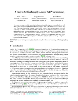 A System for Explainable Answer Set Programming