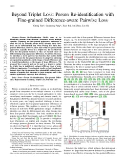 Beyond Triplet Loss: Person Re-identification with Fine-grained
  Difference-aware Pairwise Loss