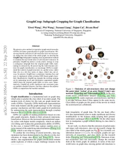 GraphCrop: Subgraph Cropping for Graph Classification