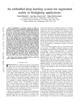An embedded deep learning system for augmented reality in firefighting
  applications
