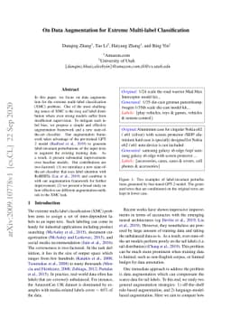 On Data Augmentation for Extreme Multi-label Classification