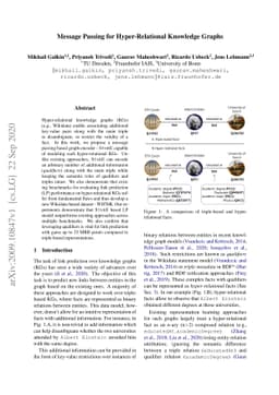 Message Passing for Hyper-Relational Knowledge Graphs