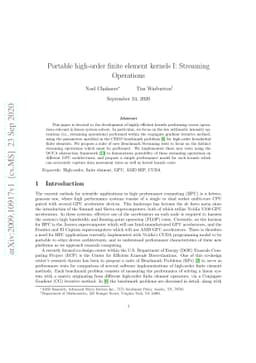 Portable high-order finite element kernels I: Streaming Operations
