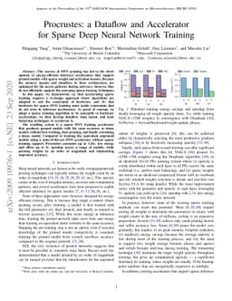 Procrustes: a Dataflow and Accelerator for Sparse Deep Neural Network
  Training