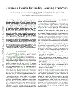 Towards a Flexible Embedding Learning Framework