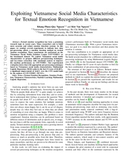 Exploiting Vietnamese Social Media Characteristics for Textual Emotion
  Recognition in Vietnamese