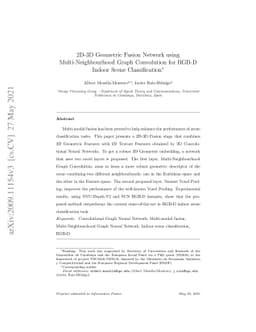 2D-3D Geometric Fusion Network using Multi-Neighbourhood Graph
  Convolution for RGB-D Indoor Scene Classification