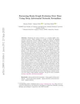 Foreseeing Brain Graph Evolution Over Time Using Deep Adversarial
  Network Normalizer