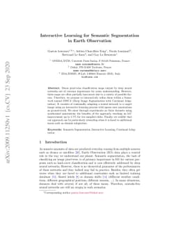 Interactive Learning for Semantic Segmentation in Earth Observation