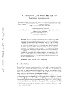 A Token-wise CNN-based Method for Sentence Compression
