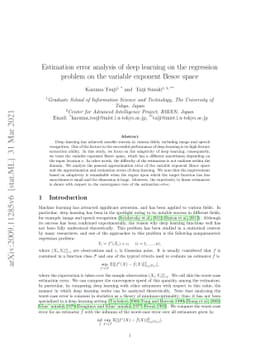 Estimation error analysis of deep learning on the regression problem on
  the variable exponent Besov space