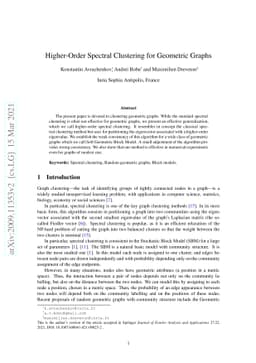 Higher-Order Spectral Clustering for Geometric Graphs