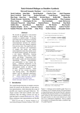 Task-Oriented Dialogue as Dataflow Synthesis