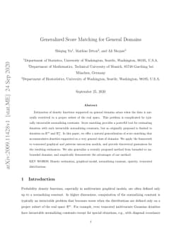 Generalized Score Matching for General Domains