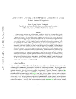 Neurocoder: Learning General-Purpose Computation Using Stored Neural
  Programs