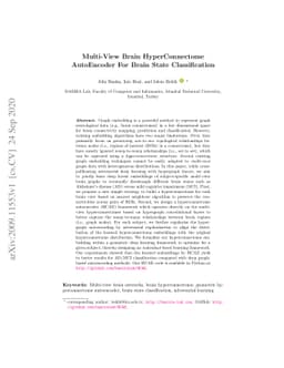 Multi-View Brain HyperConnectome AutoEncoder For Brain State
  Classification