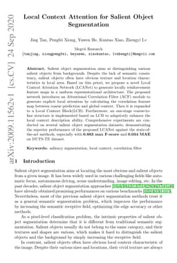 Local Context Attention for Salient Object Segmentation