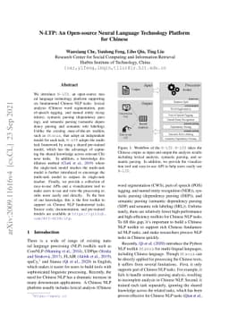 N-LTP: An Open-source Neural Language Technology Platform for Chinese