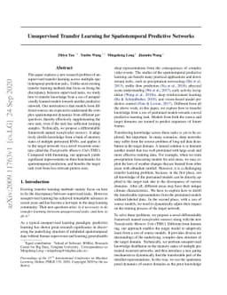 Unsupervised Transfer Learning for Spatiotemporal Predictive Networks