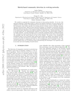 Sketch-based community detection in evolving networks