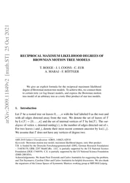 Reciprocal Maximum Likelihood Degrees of Brownian Motion Tree Models