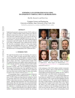 Exposing GAN-generated Faces Using Inconsistent Corneal Specular
  Highlights