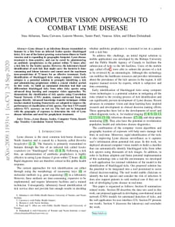 A Computer Vision Approach to Combat Lyme Disease