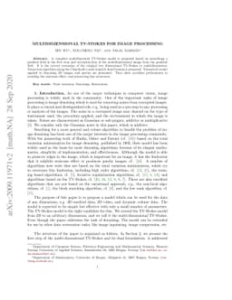 Multidimensional TV-Stokes for image processing