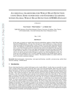 An original framework for Wheat Head Detection using Deep,
  Semi-supervised and Ensemble Learning within Global Wheat Head Detection
  (GWHD) Dataset