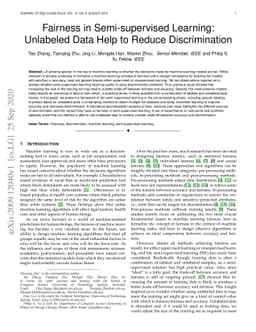 Fairness in Semi-supervised Learning: Unlabeled Data Help to Reduce
  Discrimination