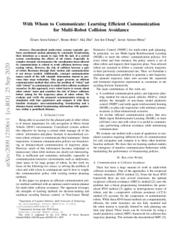 With Whom to Communicate: Learning Efficient Communication for
  Multi-Robot Collision Avoidance