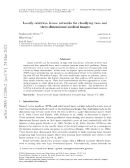 Locally orderless tensor networks for classifying two- and
  three-dimensional medical images